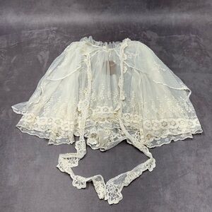 Forever that girl anthropologie sheer lace blouse cape women’s size large NWT